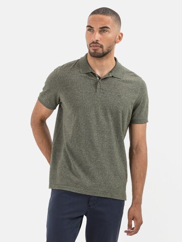 CAMEL ACTIVE Kurzarm Poloshirt aus nachhaltigem Baumwollmix in Grün: predná strana