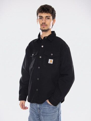 Carhartt WIP Comfort Fit Skjorte 'Selby Shirt Jac Black' i sort: forside