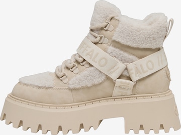 BUFFALO - Botines con cordones 'Aspen' en beige: frente
