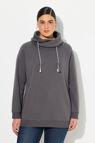 Ulla Popken Sweatshirt in Grijs: voorkant