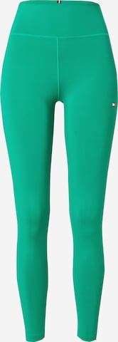 Skinny Pantalon de sport 'ESSENTIALS' TOMMY HILFIGER en vert : devant