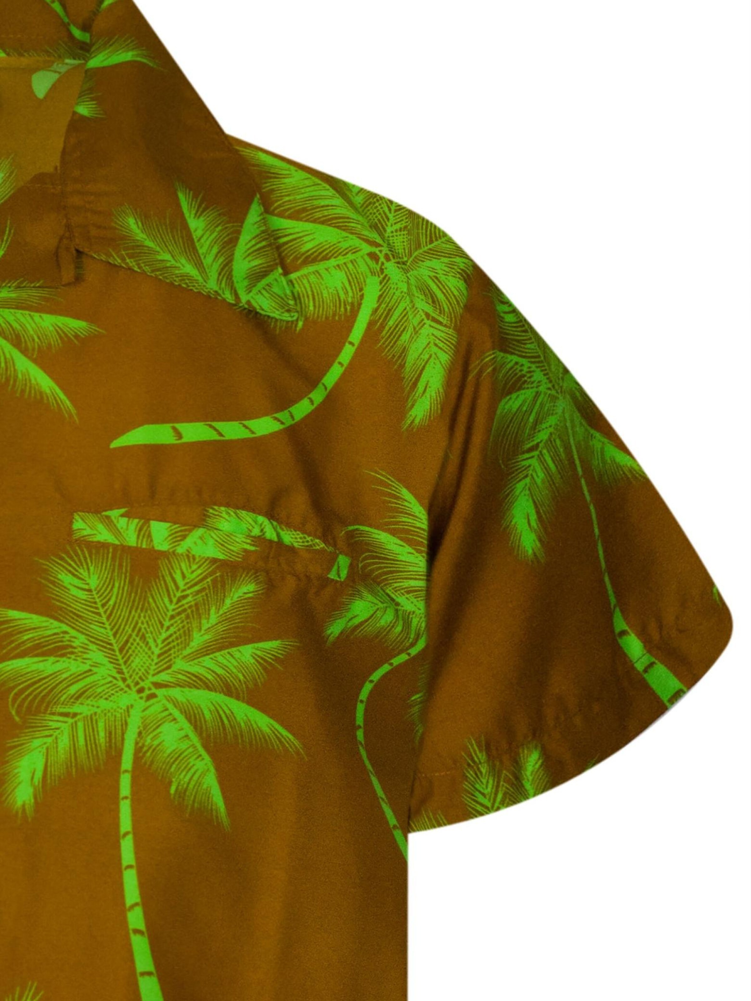 T-Shirt 'Palmshadow' King Kameha en jaune