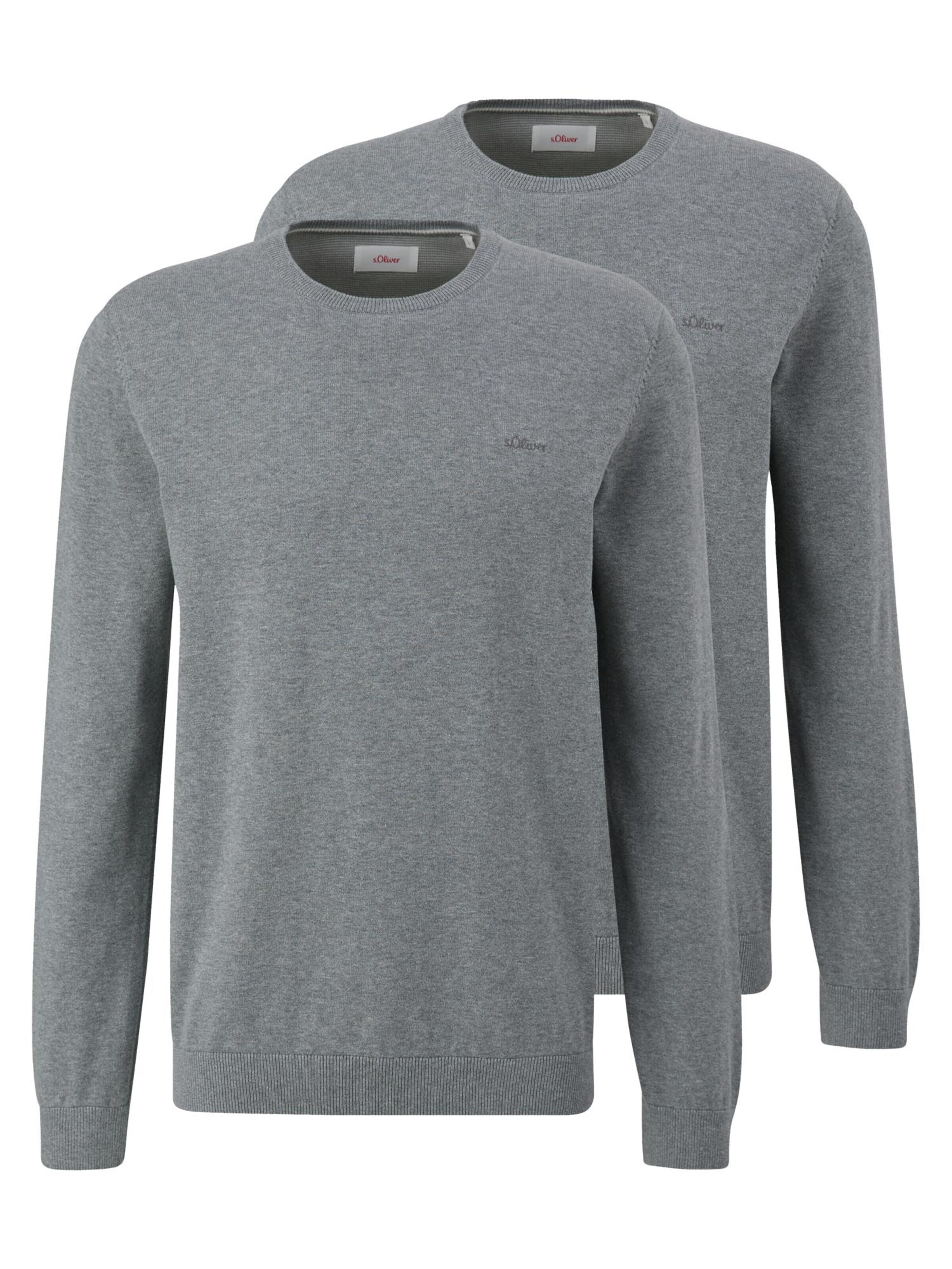 s.Oliver Pullover 'Basic'‌‌‌‌‌‌‌‌ in Grau: Vorderseite