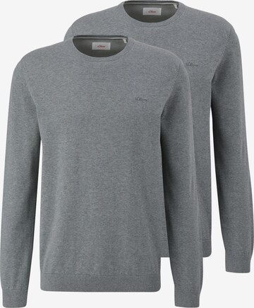 s.Oliver Pullover 'Basic' in Grau: Vorderseite