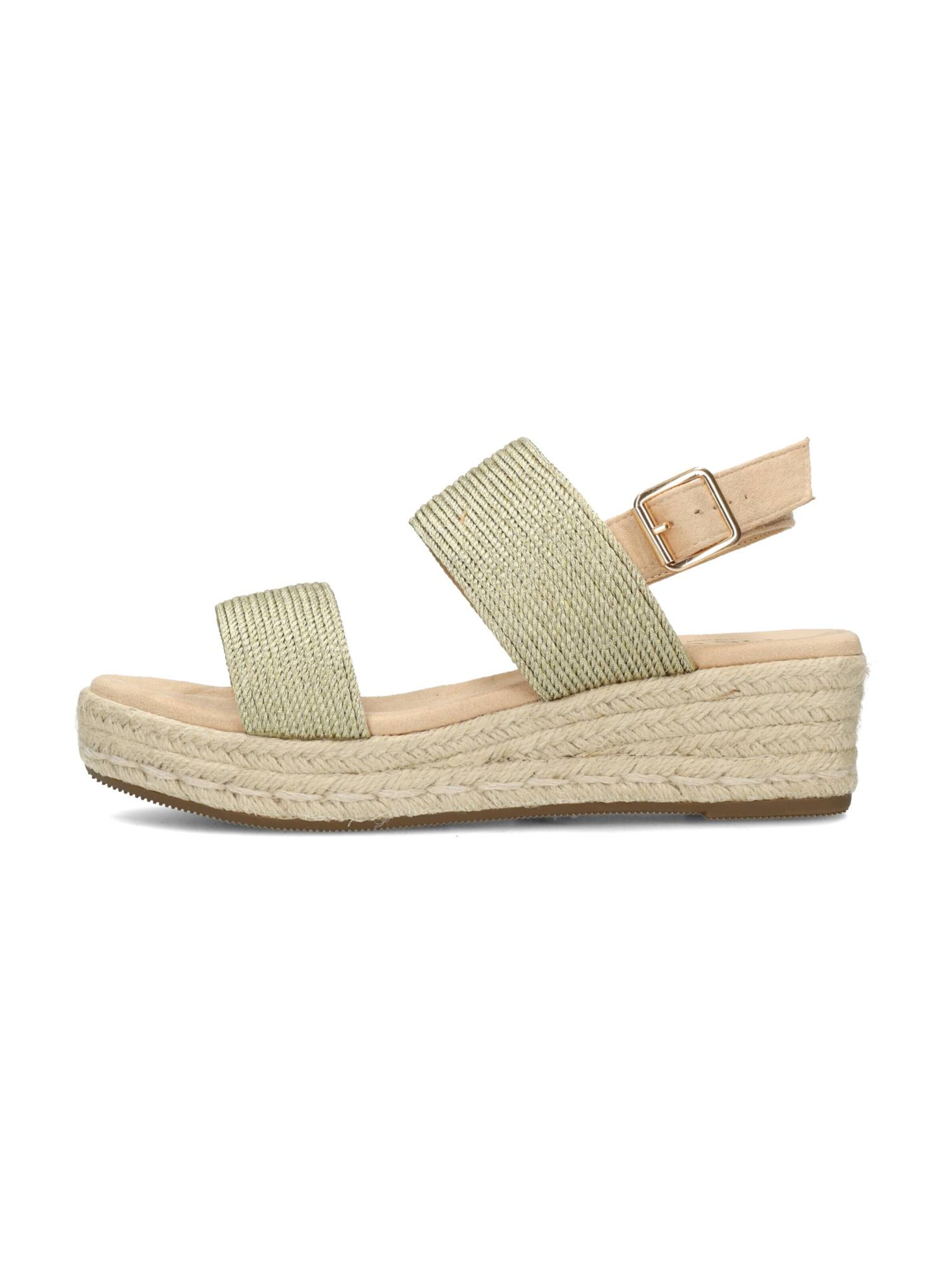 POSH by Poelman Strap Sandals 'Ceto' in Gold: front