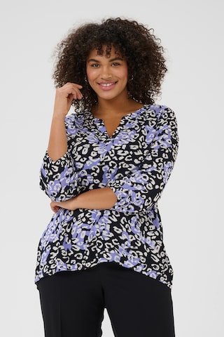 KAFFE CURVE Bluse 'Janni ' in Mischfarben: Vorderseite
