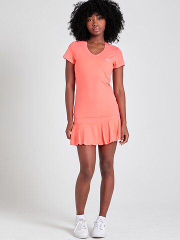 SPORTKIND Functioneel shirt 'V-Neck' in Oranje: voorkant