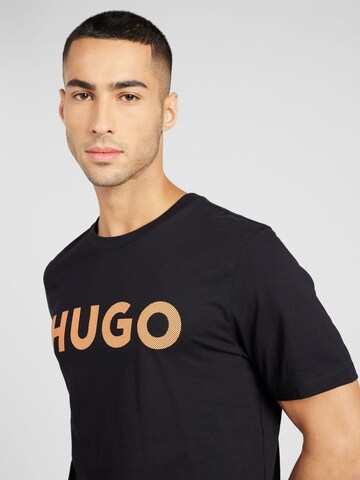 HUGO Тениска 'Dulivio' в черно