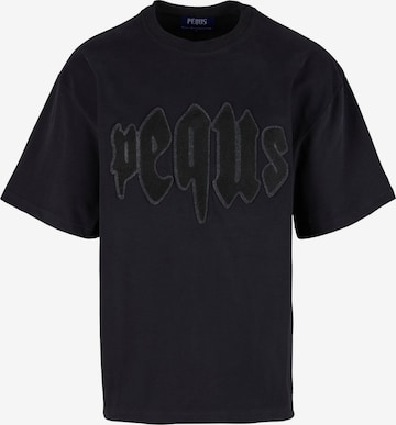 juoda Pequs Marškinėliai: priekis