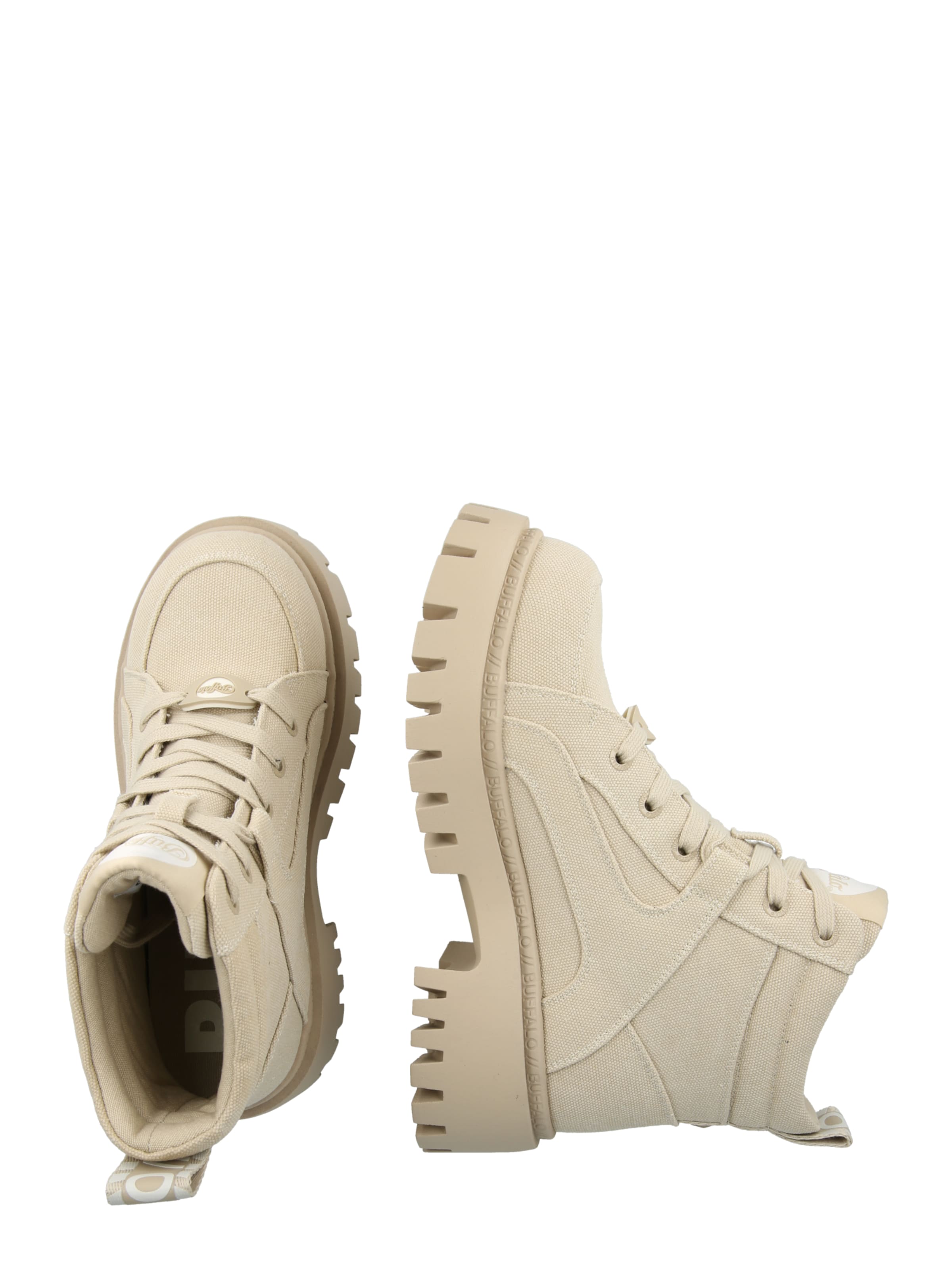 BUFFALO Lace-up bootie 'Zanos' in Beige