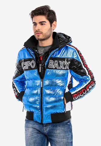 CIPO & BAXX Winterjas in Blauw: voorkant