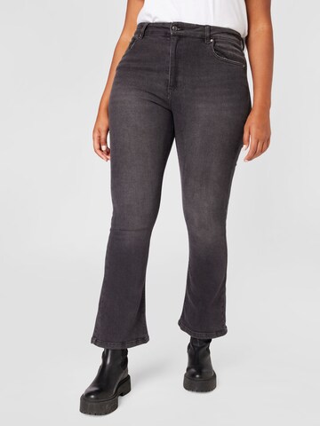 ONLY Curve Flared Jeans 'MILA' in Black: front