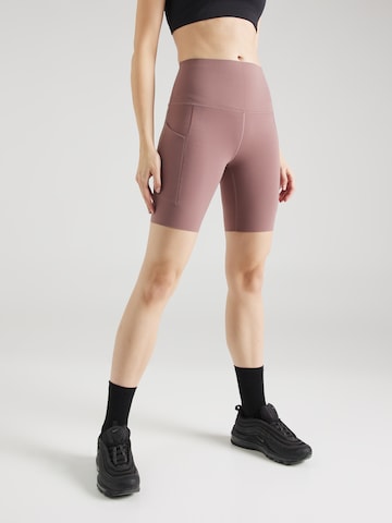 NIKE Skinny Sportovní kalhoty – fialová: přední strana