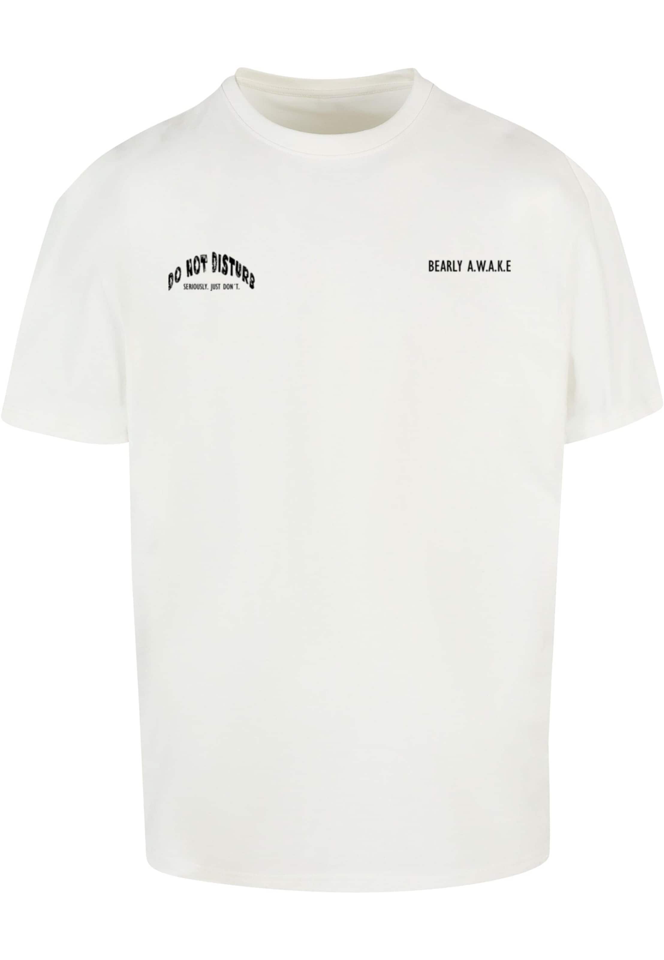 Merchcode Μπλουζάκι 'Barely Awake' σε λευκό: μπροστά