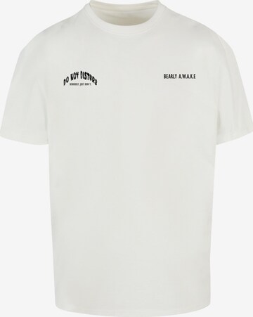 Merchcode Shirt 'Barely Awake' in Wit: voorkant