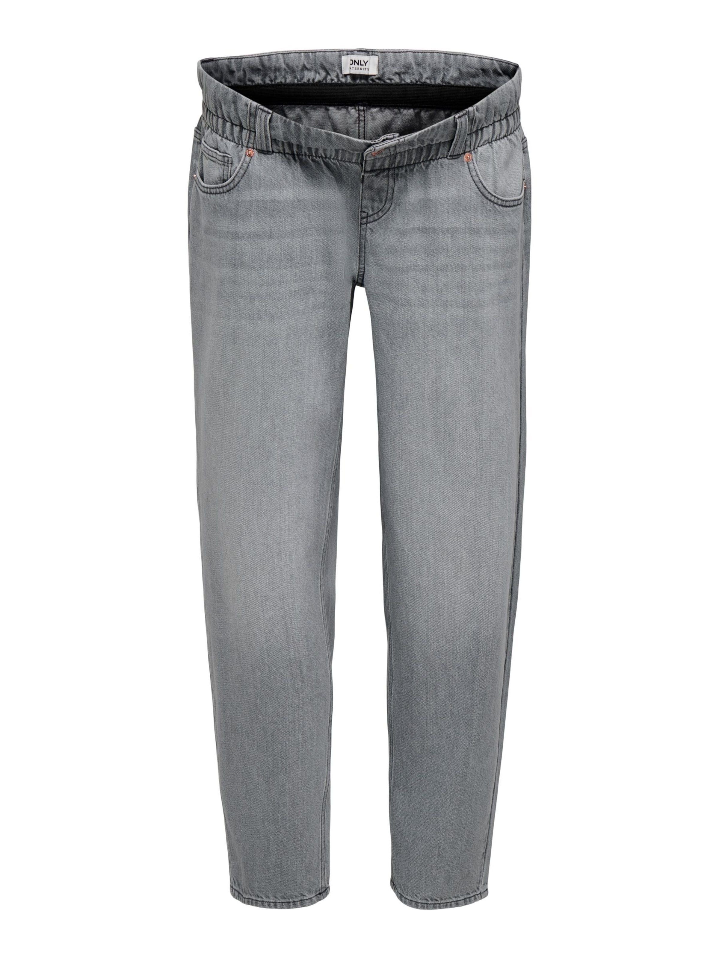 Only Maternityregular Traperice 'OLMLUMI' - siva boja: prednji dio