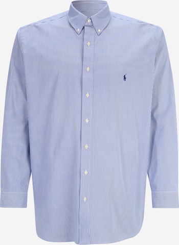 Polo Ralph Lauren Big & Tall Comfort fit Overhemd in Blauw: voorkant