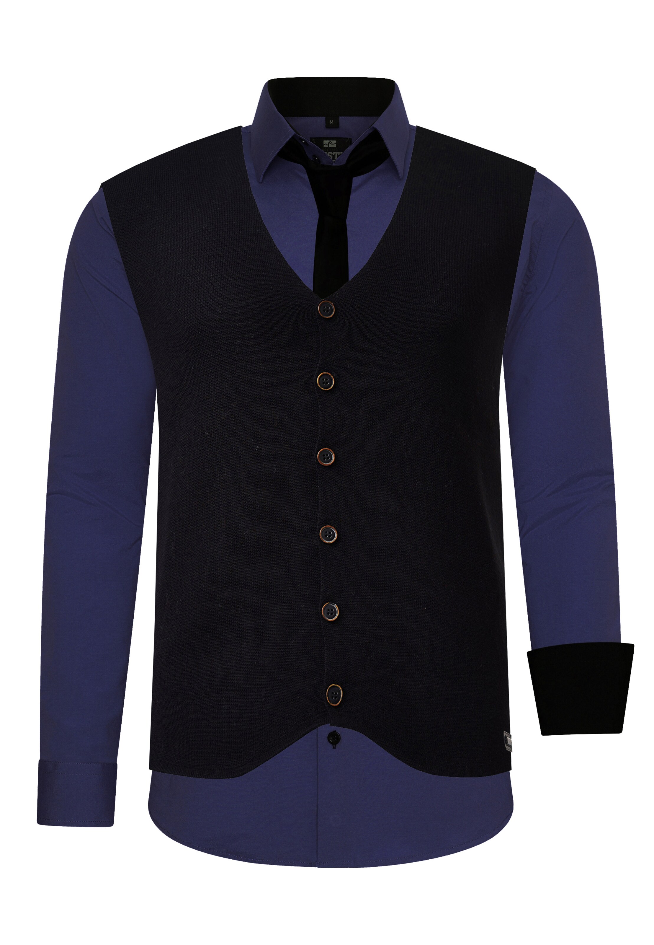 Rusty Neal Hemd in Blau: Vorderseite