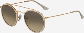 Lunettes de soleil Ray-Ban en or : devant