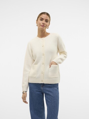 VERO MODA Knit cardigan 'LULEE' in White: front