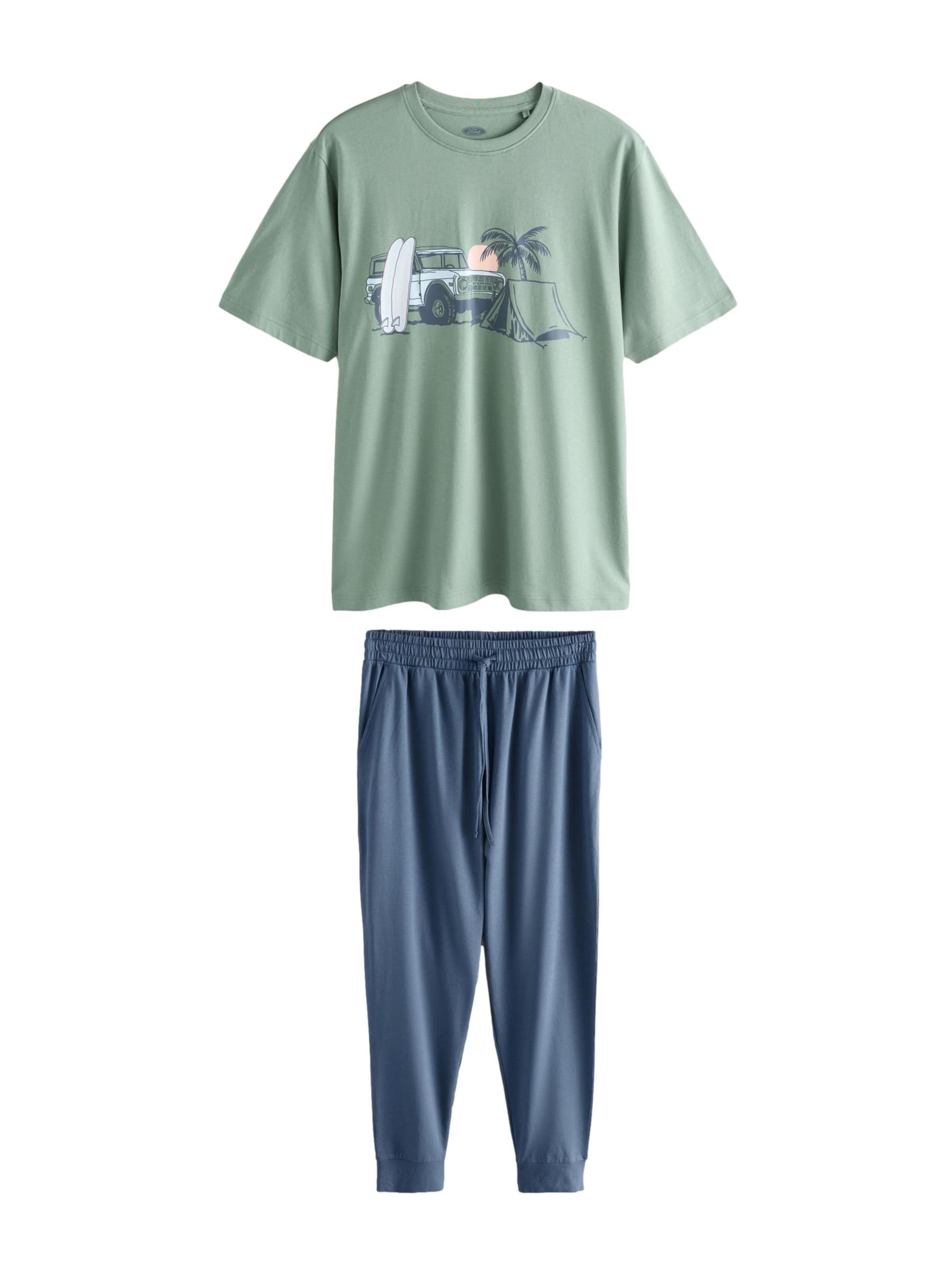 Next Pyjama 'Ford' in Blau: Vorderseite
