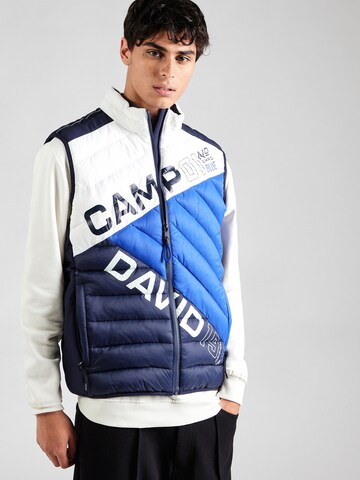 CAMP DAVID Vest in Blue: front