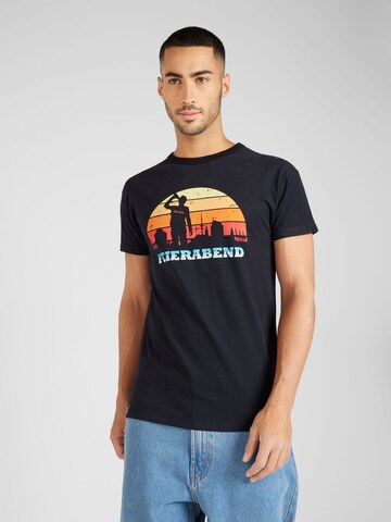 T-Shirt 'Feierabend' Derbe en noir : devant