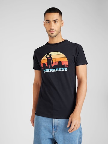 melns Derbe T-Krekls 'Feierabend': no priekšpuses