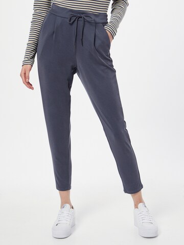 VERO MODA Tapered Pleat-front trousers 'VMEVA' in Blue: front