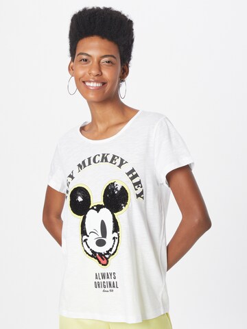 PRINCESS GOES HOLLYWOOD Tričko 'Mickey Sequins' – bílá: přední strana