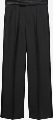 MANGO Wide leg Pleat-Front Pants 'Party' in Black: front