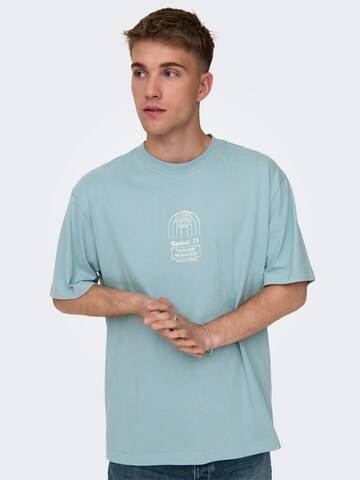 Only & Sons T-Shirt 'MALIK' in Blau