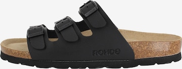 ROHDE Mules 'Alba' in Black: front