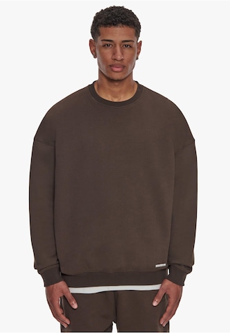 Sweat-shirt Dropsize en marron : devant