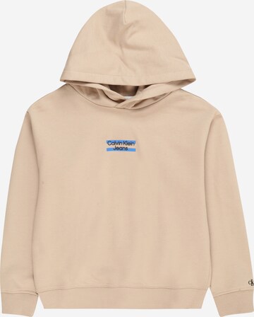 Calvin Klein Jeans Sweatshirt in Beige: voorkant