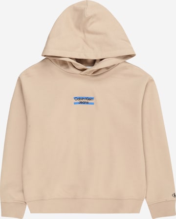 Calvin Klein Jeans Sweatshirt in Beige: voorkant