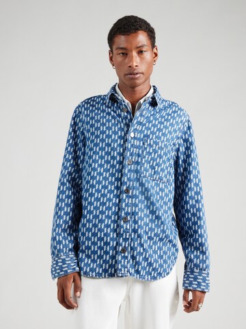 Coupe regular Chemise Karl Lagerfeld en bleu : devant