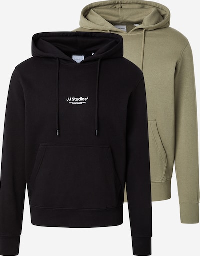 JACK & JONES Collegepaita 'JJESOHO' värissä khaki / musta / valkoinen, Tuotenäkymä