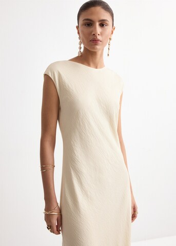 MANGO Dress 'Crink-a' in Beige