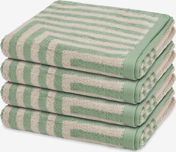 ROSS Towel 'Grafik' in Green: front