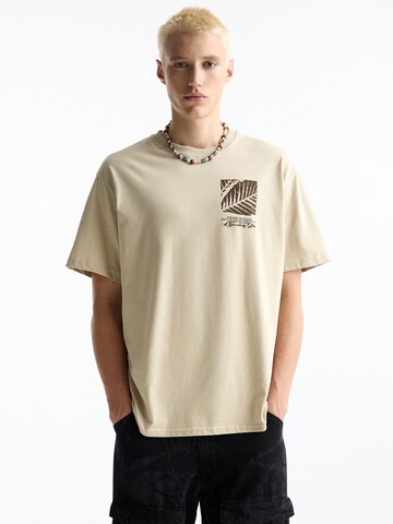Pull&Bear T-Shirt in Beige: Vorderseite