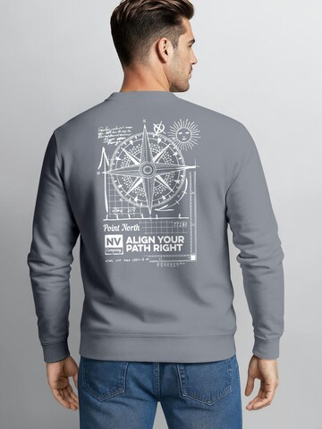 Neverless Sweatshirt 'Compass' in Grey