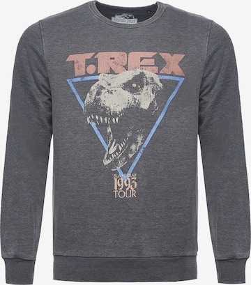 Recovered Sweatshirt 'Jurassic Park T-Rex' in Grey: front