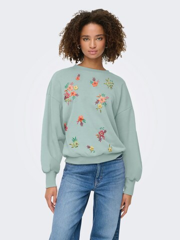 ONLY Sweatshirt 'ONLBROOKE' in Grün: Vorderseite