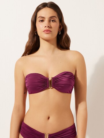 CALZEDONIA Bandeau Bikini Top in Red: front