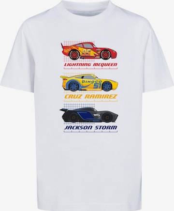 ABSOLUTE CULT Shirt 'Cars - Racer Profile' in Wit: voorkant