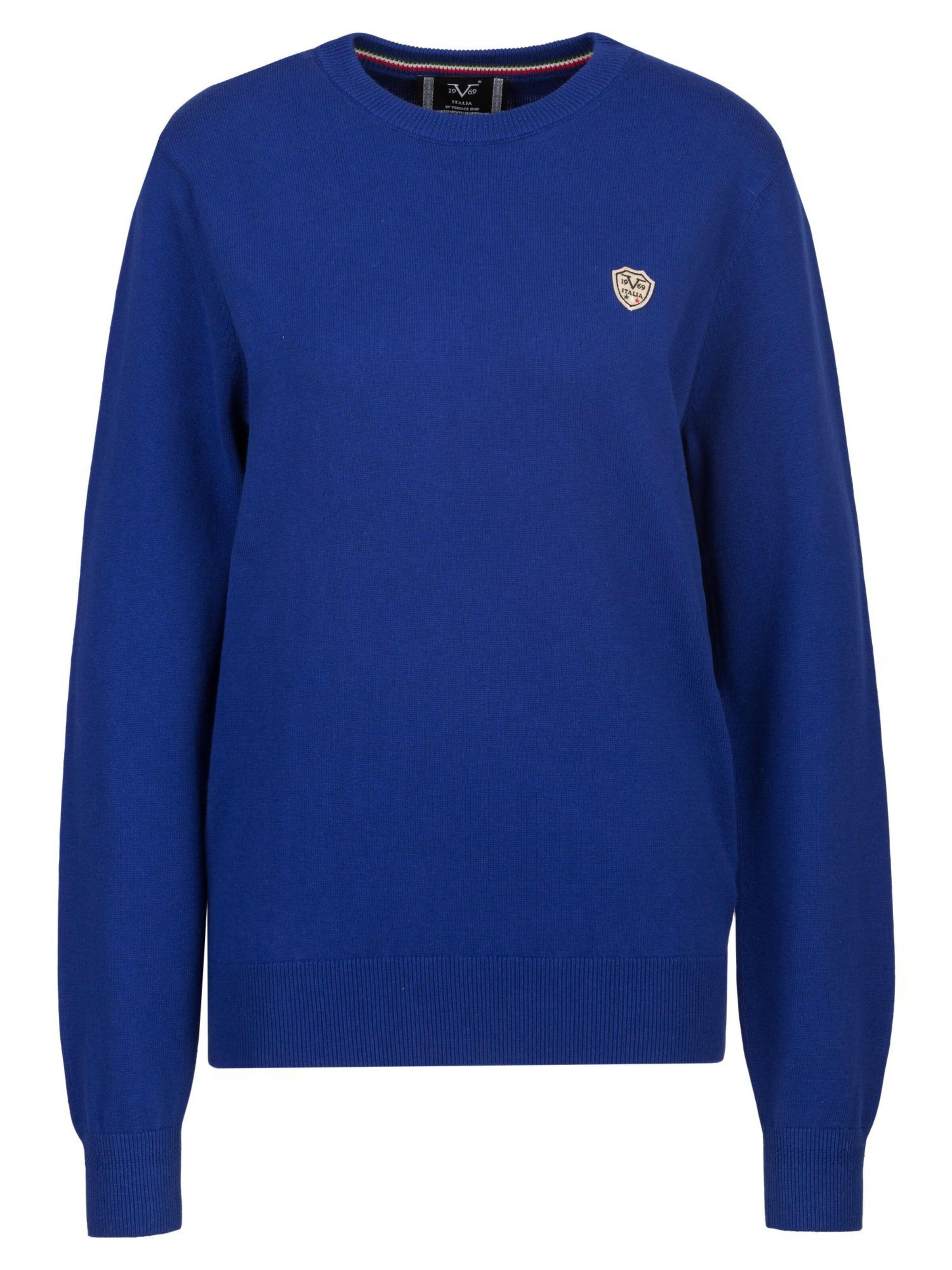 Pullover 'Tino' di 19V69 ITALIA in blu: frontale