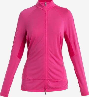 ICEBREAKER Sportsweatjacke 'ZoneKnit' in Pink: predná strana