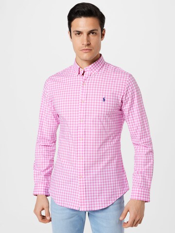 Polo Ralph LaurenSlim Fit Košulja - roza boja: prednji dio