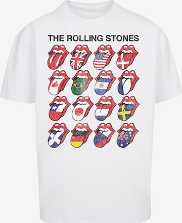 T-Shirt 'The Rolling Stones Voodoo Lounge Tongues' F4NT4STIC en blanc : devant